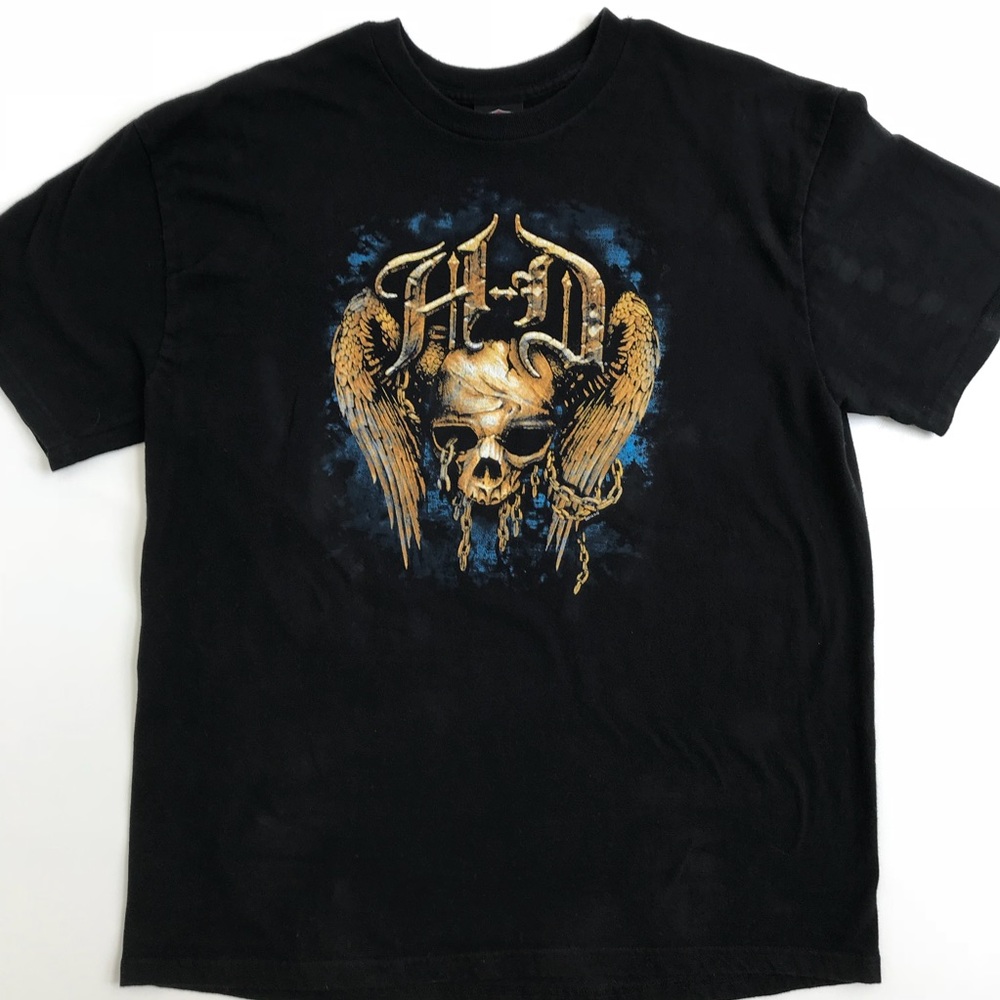 Harley-Davidson Skull Tee T-Shirt Kingwood TX Size XL
